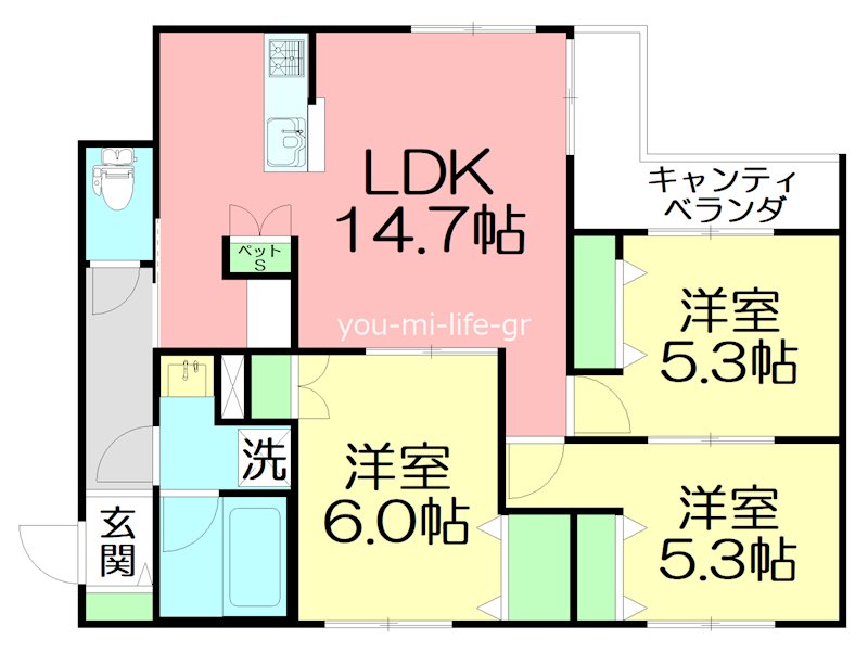 プルミエール湘南二宮Ⅱ 202号室 間取り