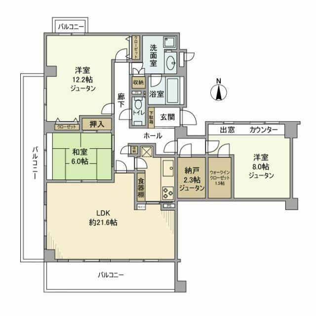 シティホームズ海老名 5F号室 間取り