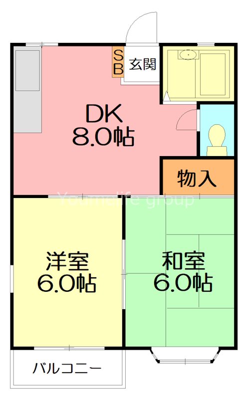 シャトル金子 101号室 間取り