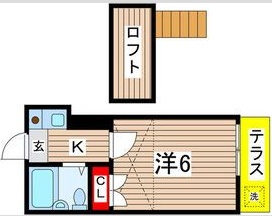 本厚木第7 105号室 間取り