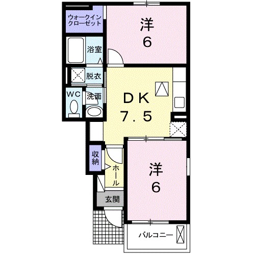ウィステリアⅡ 104号室 間取り