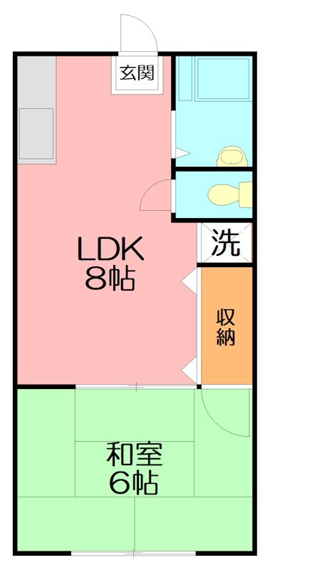 ハイツモントレー 101号室 間取り