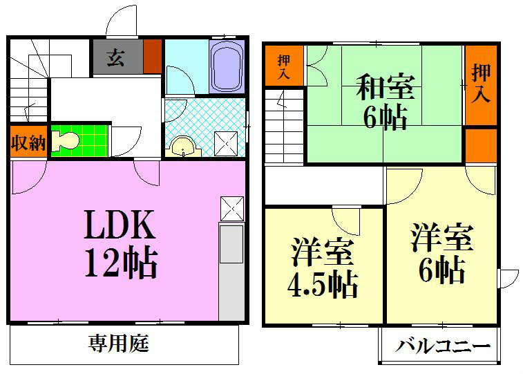 サンヒルズ藤沢2号棟  1号室 間取り