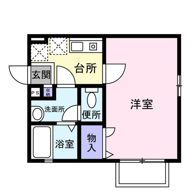 モンプリエール 202号室 間取り