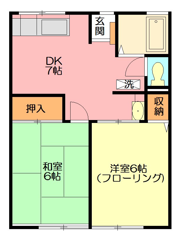 シティハイム　ヴェリデ  201号室 間取り