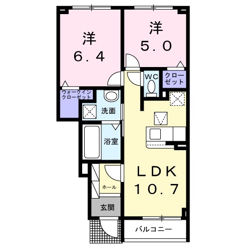 レジデンス　カスク 104号室 間取り