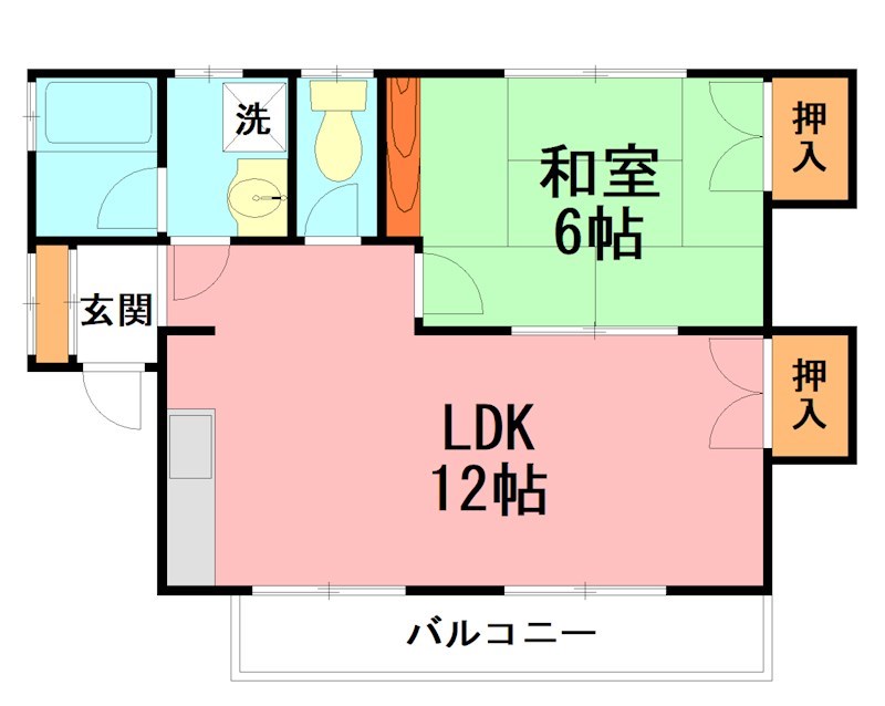 メゾンソレイユⅡ 1F号室 間取り