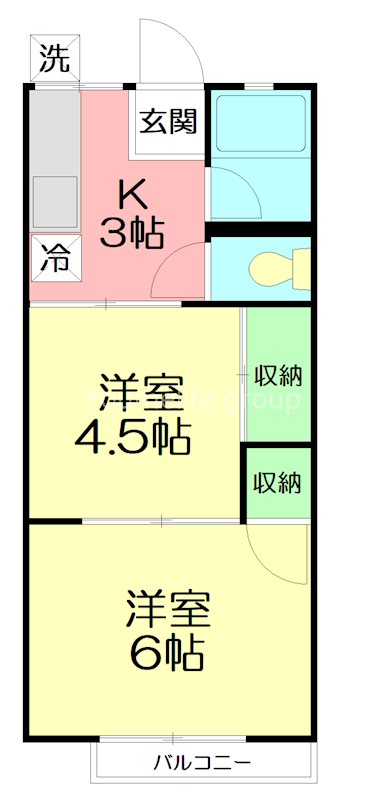 サンハイツ厚木 202号室 間取り
