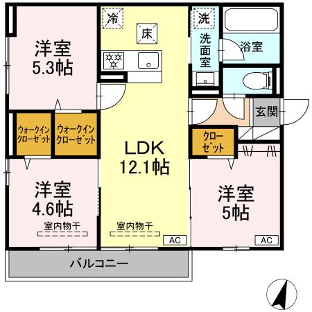 レジデンス湘南Ⅱ 101号室 間取り