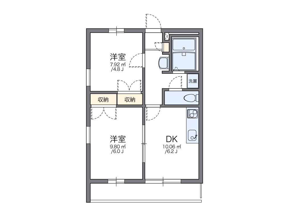 レオパレスＩＺＵＭＩ　Ⅰ 203号室 間取り