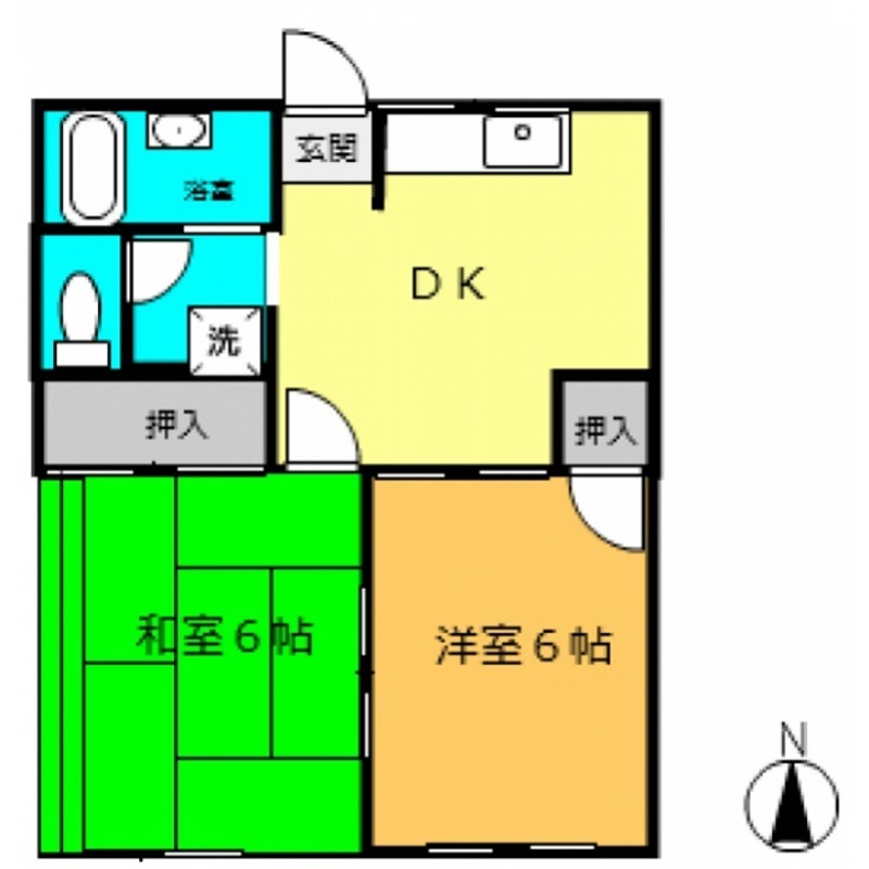 コーポ清水 101号室 間取り