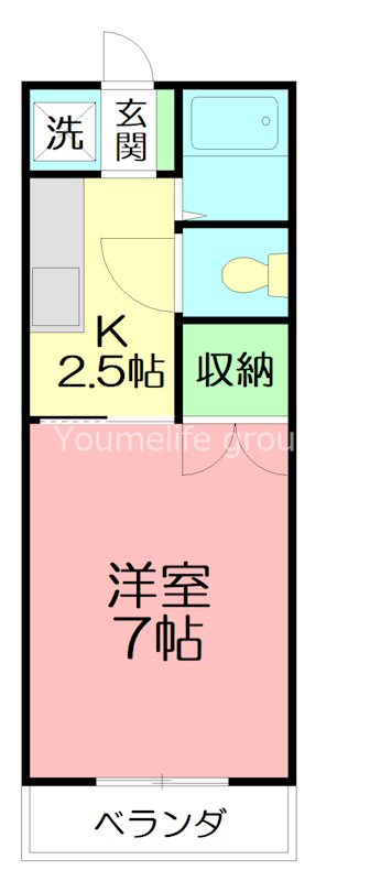 ベルハイツ鶴巻 203号室 間取り