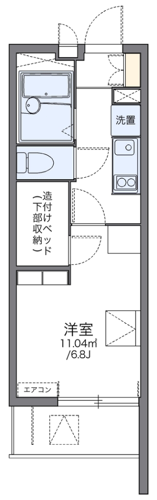 レオパレスＫＡＺＵⅢ 103号室 間取り