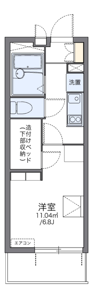 レオパレスＫＡＺＵⅢ 304号室 間取り