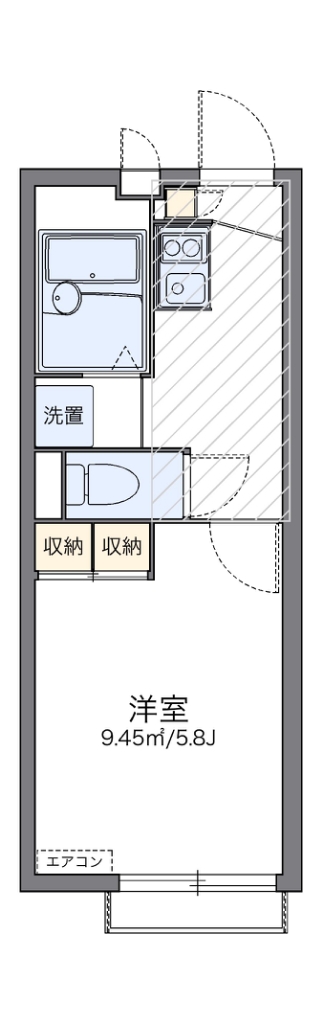 レオパレスグルーテンＣ 202号室 間取り