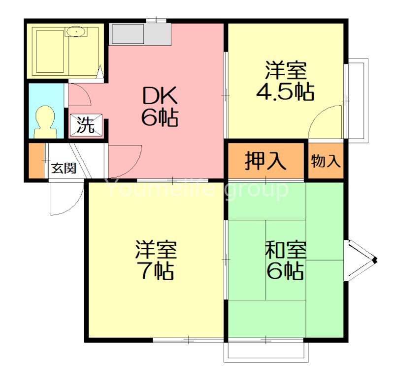 レーベンハイム 202号室 間取り