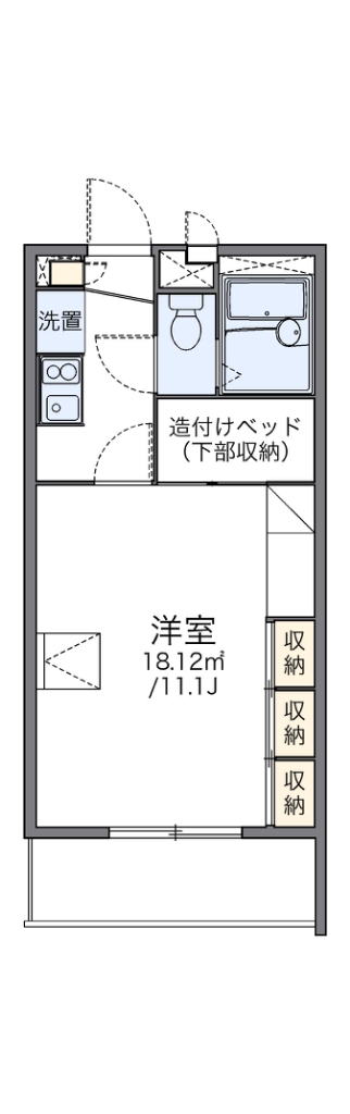 レオパレス湘南Ａ 101号室 間取り