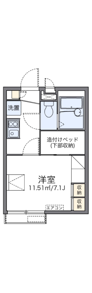 レオパレスストリームⅡ 205号室 間取り