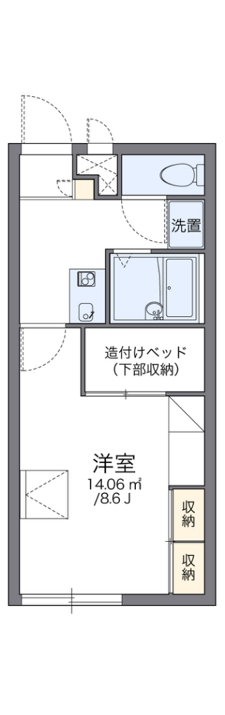 レオパレスベンデュール伊勢原 206号室 間取り