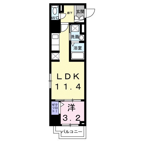 スアヴィス平塚八千代 219号室 間取り