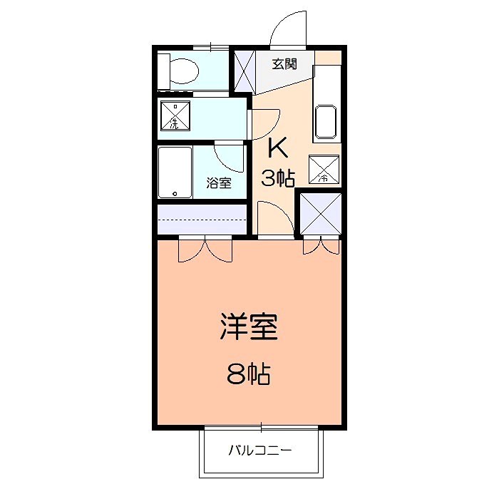 コーポ片倉 102号室 間取り
