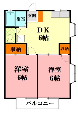 おのハイツ 201号室 間取り