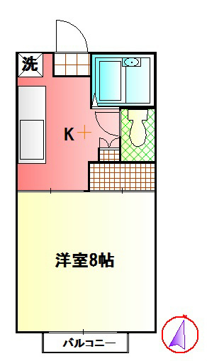 ジュネス今井 201号室 間取り