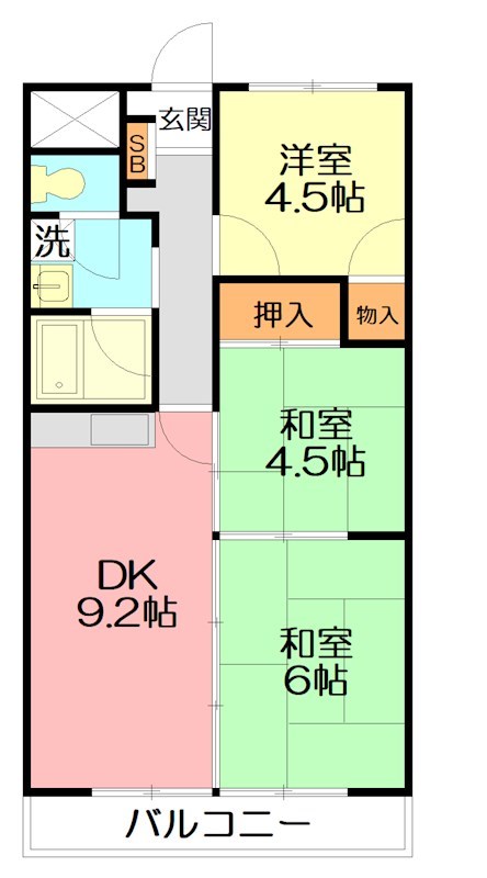メゾンドール加藤 404号室 間取り