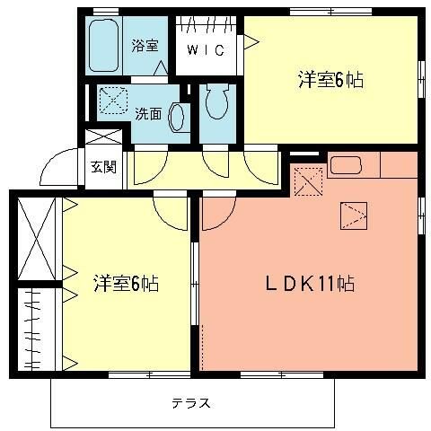 メゾンクレールⅠ 101号室 間取り