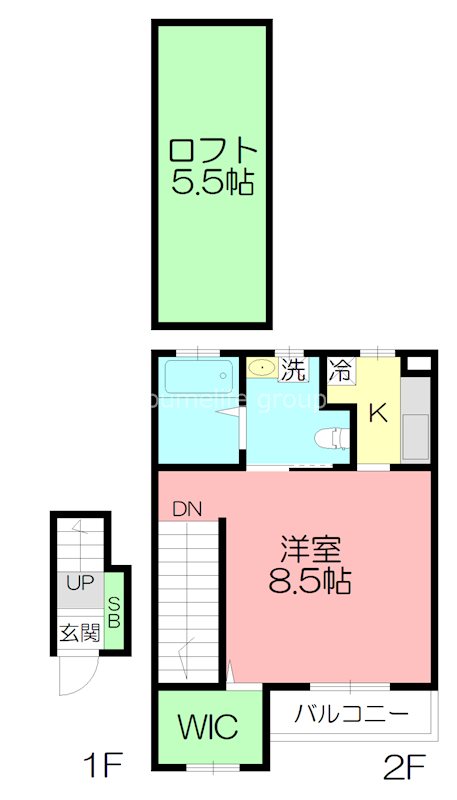 RONDⅡ番館 201号室 間取り