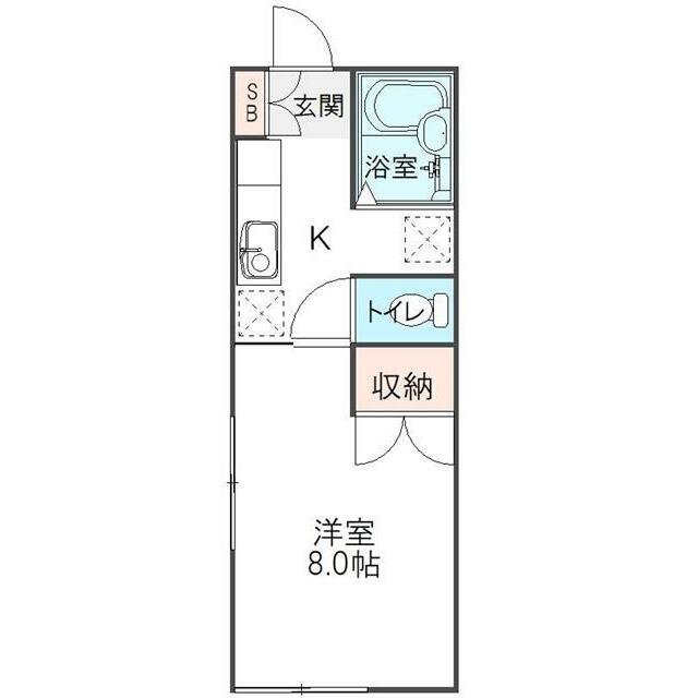シティハイツ平塚 203号室 間取り