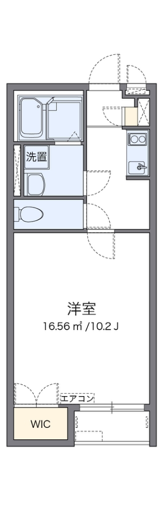 レオネクストフローリッシュ船道 202号室 間取り