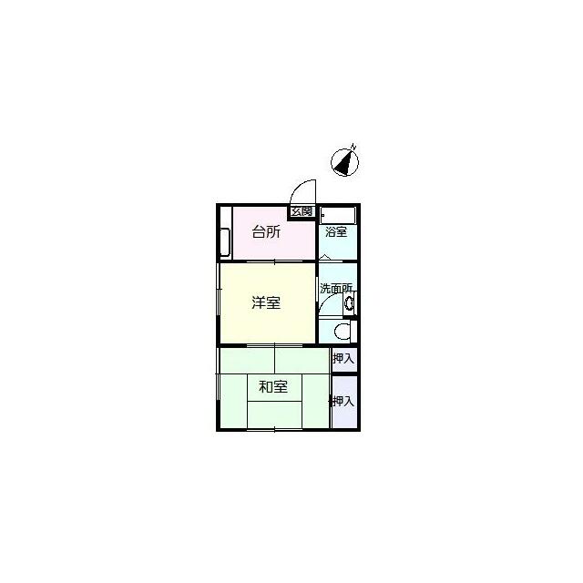 白根１２３番館 105号室 間取り