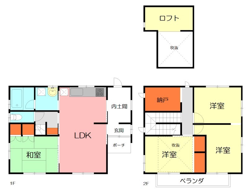萩園貸家 間取り