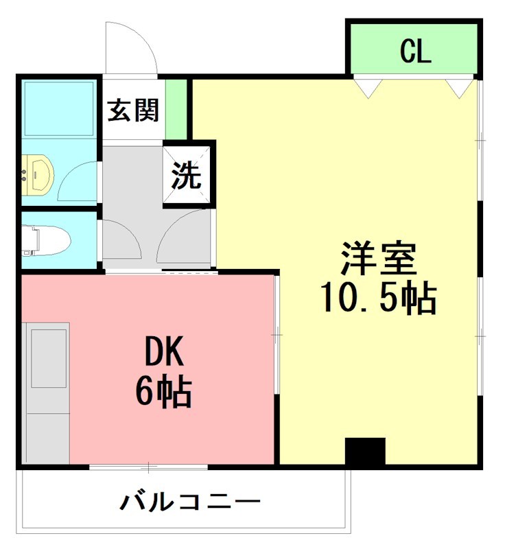 コスモハイツ 201号室 間取り