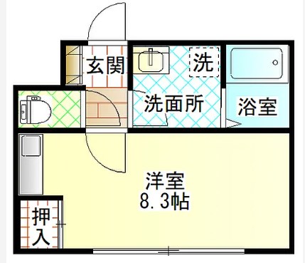 コーポ一ノ森 106号室 間取り