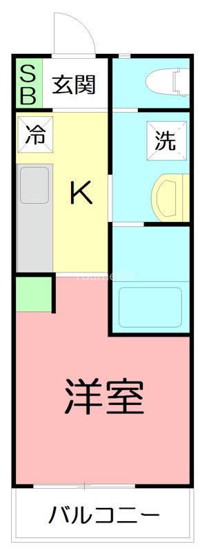 Ｂｒｉｇｈｔ　Ｓｔａｇｅ　Ｔｓｕｊｉｄｏ 102号室 間取り