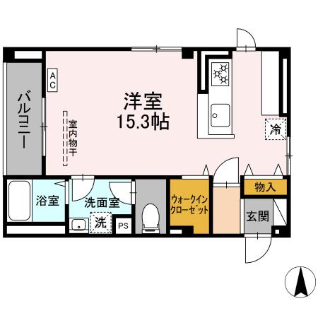 サンブルーム湘南 201号室 間取り