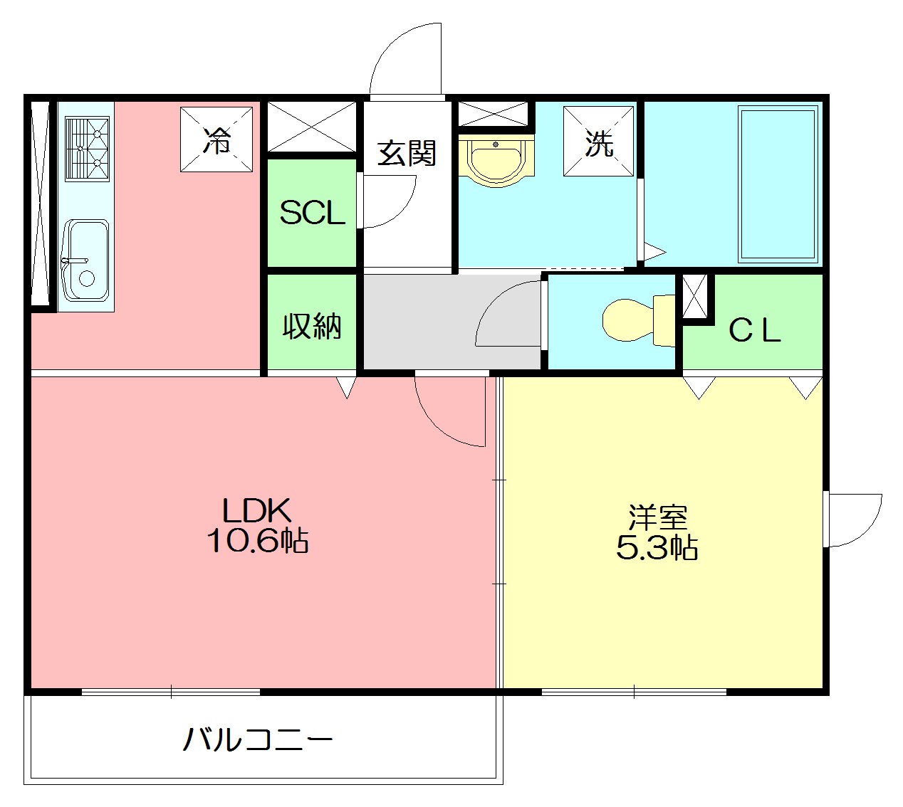 エクレール原宿 201号室 間取り