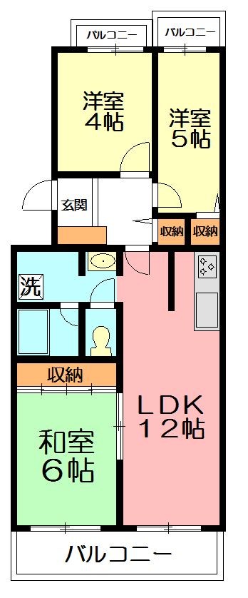 湘南カワマヒルズ 306号室 間取り