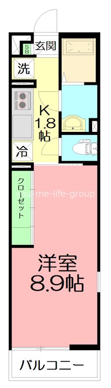 リブリ・平塚代官町 308号室 間取り