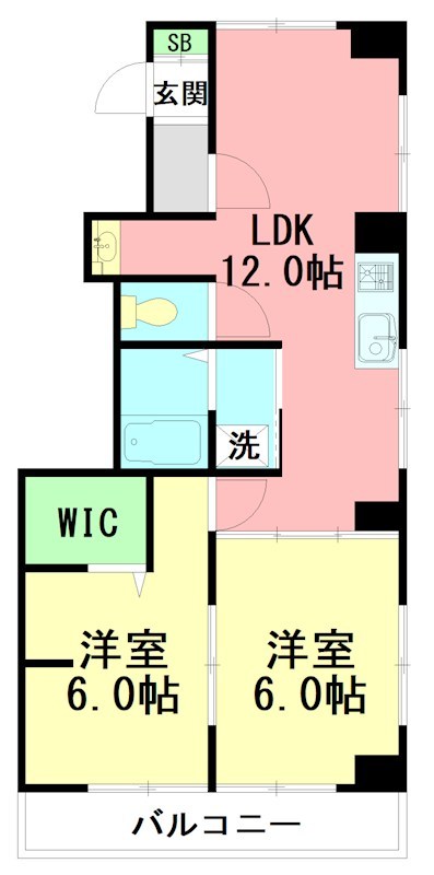 カディス６ 302号室 間取り