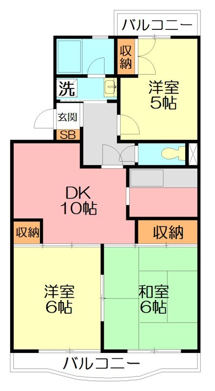 エスティア 0304号室 間取り