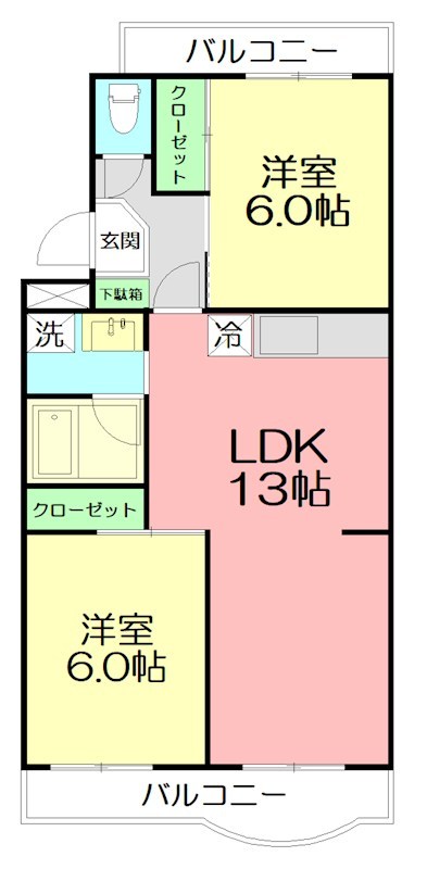 パインズ 104号室 間取り