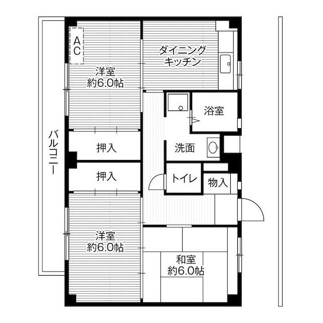 ビレッジハウス二宮１号棟 201号室 間取り