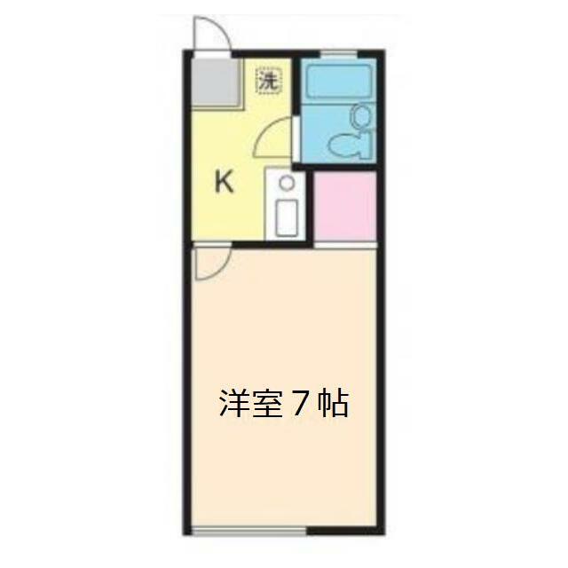白駒ハイツ 110号室 間取り