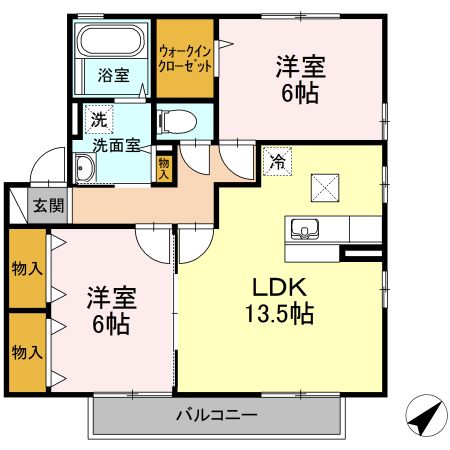 パルプレジオ 101号室 間取り