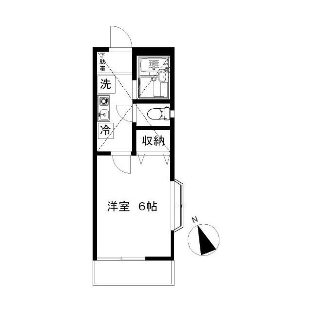 キャンパスコート 201号室 間取り