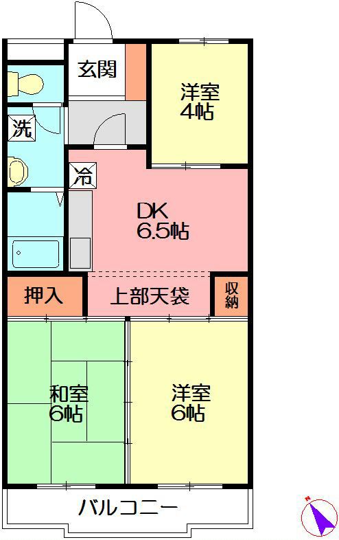 セジュール湘南 303号室 間取り