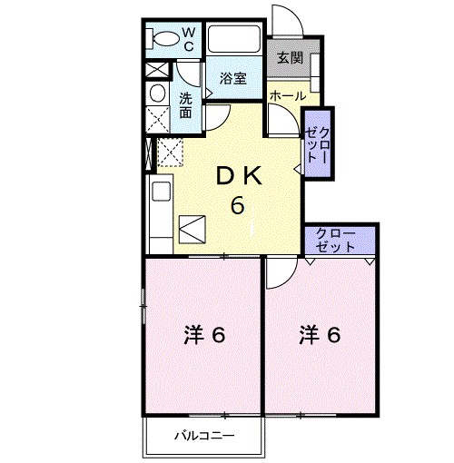 木之元壱番館 102号室 間取り